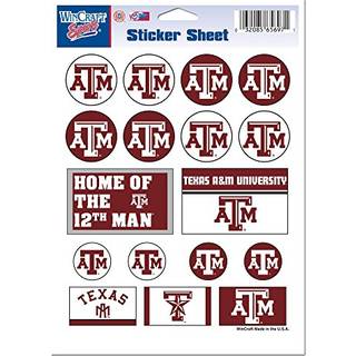 Wincraft NCAA Texas A&M University Vinyl Sticker Sheet 5 """" X 7 """"