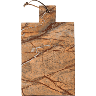 Skærebræt, marmor, brun, 39x23 cm