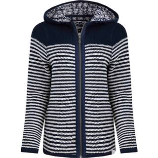 Weird Fish Weird Fish Blue Bianca Full Zip Striped Macaroni Hoodie