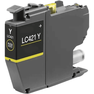 Brother LC421Y gul blækpatron - Kompatibel