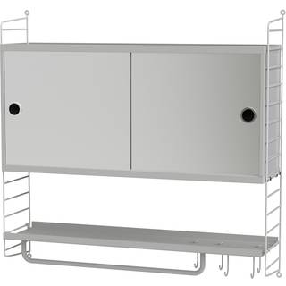 String Gavl - Grå - 75x20 cm. (vægpanel - 2 pack)