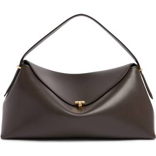 Toteme T-Lock leather tote bag - brown - One Size