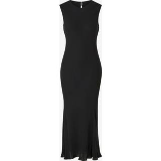 Slim Flared Midi Dress - Black - 38