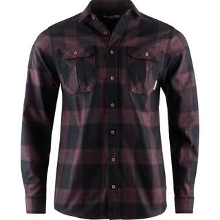 Aclima Men's ReBorn Woolshirt Check Dark Grey/Green, Check Dark Grey / Green, M