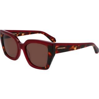 Ferragamo Kvinde SF2035S 654 Solbriller Acetat Bordeaux Sommerfugl Normal