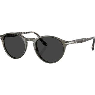 Persol Mand PO3092SM 121948 Solbriller Acetat Grå Grå Rund Polariseret