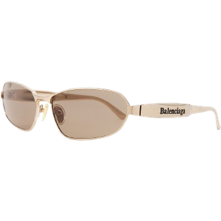 Balenciaga Unisex BB0355S 002 Solbriller Metal Guld Brun Firkantet
