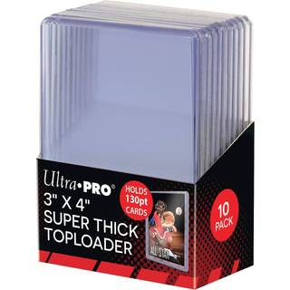 Ultra Pro 3 X 4 Super tyk 130pt Toploader med tykke kort?rmer 10ct flerfarvet 15281