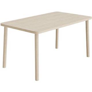 Bord Add Wood 590 1400x800 mm Højde 720 mm med hvidpigmenteret eg laminat, massivt træben