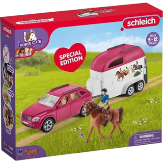 Schleich Horse Club 72223 SUV og hestetrailer med figur og tilbehør