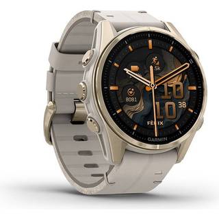 Garmin Fenix 8 43MM AMOLED Sapphire 010-02903-40 - Unisex - 43 mm - Smartwatch - Quartz m. Oplader - Safirglas