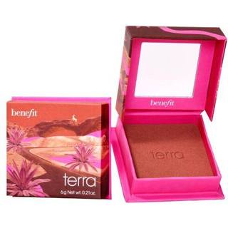 Benefit Cosmetics - Bop Terra Gylden Mørk Rød Blush - Blush Med Soft Shimmer - Box O' Powder Terra Full Size - For Women