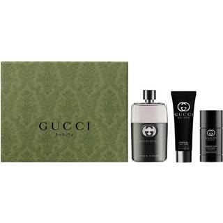 Gucci Guilty Pour Homme Gavesæt 90ml EDT Spray + 75ml Deodorant Stick + 50ml Shower Gel