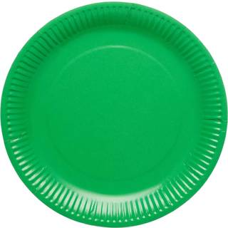 Grønne paptallerkner 8 stk. - Evergreen