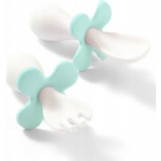 BabyOno Spoon and Fork 12m+ bestik Med taske Mint 1 stk. - 1 stk.