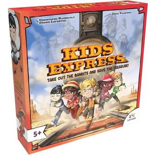 Ludonate: Kids Express - Cooperative Board Game 3D Train Flick -projektiler för att träffa banditer Kids version av Colt Express Age 5 1-4 spelar
