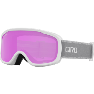 Giro Moxie Ski Brilles - Snowboardbriller til kvinder og ungdom - Hvid/gr? skakrem med ravrosa/gule linser