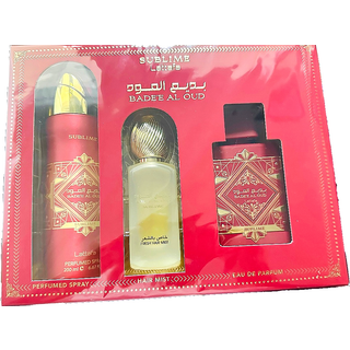 Lattafa Badee Al Oud Sublime Gavesæt Unisex 3 stk. - 3 stk.