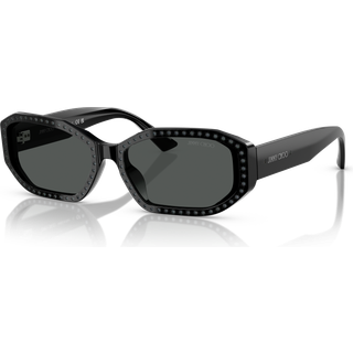 Jimmy Choo Kvinde JC5021BU 500087 Solbriller Acetat Sort Grå Rund Normal