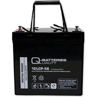Q-Batteries 12LCP-56 12V 56Ah deep cycle AGM batteri (Forbrugsbatteri)