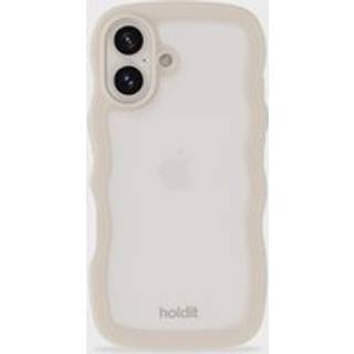 Holdit iPhone 16 Wavy Cover - Beige / Transparent