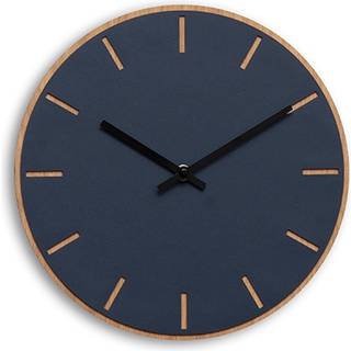 Hemverk Vægur Blå Lys Eg Black Ø28 cm
