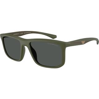 Emporio Armani Mand EA4234U 618487 Solbriller Injiceret Grøn Grå Firkantet Normal