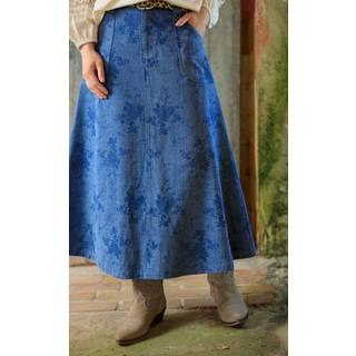 Black Colour Nederdel - Fiola - Denim Blue