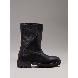 Leather Biker Boots - Black - EU 36