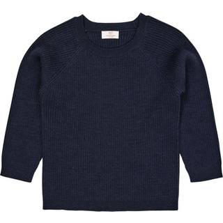 Copenhagen Colors Merino Classic Rib Blouse  Navy 128 cm  Marineblå  128 cm  Unisex