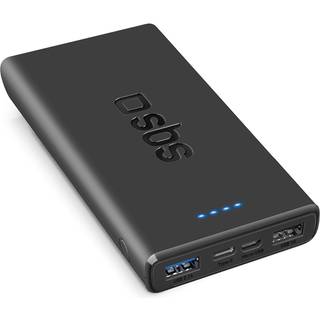 SBS powerbank 10.000mah - sort (På lager i varehus)