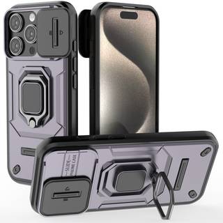 EIDERWOOD iPhone 16 Pro Håndværker Bagside Cover m. Magnetisk Kickstand & Cam Slider - Lilla