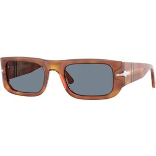 Persol Unisex PO3362S 96/56 Solbriller Acetat Brun Blå Pillow Normal