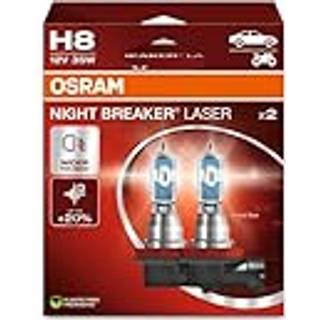 Osram Night Breaker Laser H8 +20% bredere lys (2 stk.)