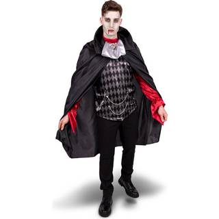 1 stk. Dracula kostume voksen mix farver L-XL – Komplet sæt til uhyggelig festforvandling