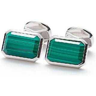 Alexander Lynggaard CPH Hope Rectangle manchetknapper i sølv med malakit