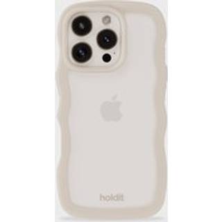 Holdit iPhone 16 Pro Wavy Cover - Light Beige / Transparent