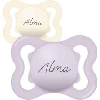 Mam Air, Str. 1 (0-6 Mdr.), Symmetrisk - Silikone, Sutter Med Navn , 5-pak