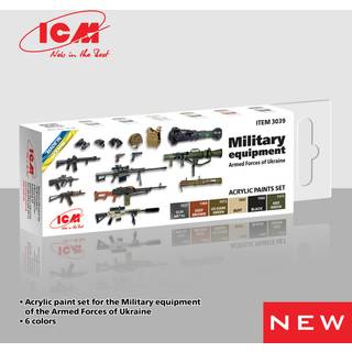 Acrylic paint set for Military equipment of the Armed Forces of Ukraine 6x12 ml