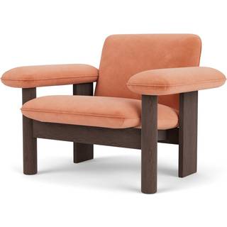 Fløjl-loungestol Brasilia i egetræ