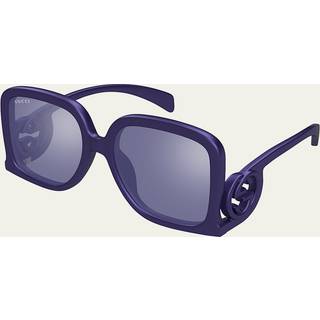 Gucci Kvinde GG1326S 008 Solbriller Injiceret Rosa Rosa Firkantet