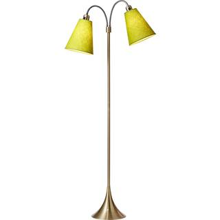 Fodgænger Gulvlampe - Antik Messing/Limegrøn - Nielsen Light
