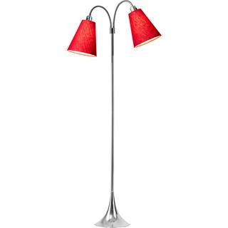 Fodgænger Gulvlampe - Krom/Rød - Nielsen Light