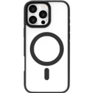 eSTUFF iPhone 16 Pro INFINITE HELSINKI Hybrid Plastik Bagside Cover med Kickstand - MagSafe Kompatibel - Sort / Gennemsigtig