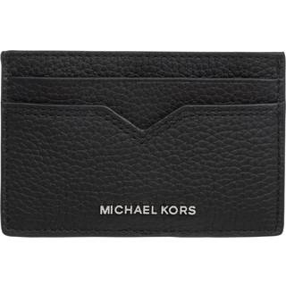MK Hudson Pebbled Leather Card Case - Black - Michael Kors - ONE SIZE