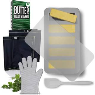Alt i 1 komplet smørproducentkit til dekarboxylatorer og infusere - lav magisk smør silikone smørform til hjemmelavet smør sil filterposer Handsk
