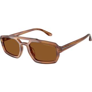 Emporio Armani Mand EA4240U 620373 Solbriller Acetat Brun Brun Geometrisk Normal