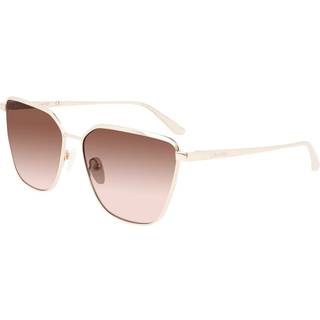 Calvin Klein Kvinde CK22104S 718 Solbriller Metal Guld Brun Firkantet Normal Skygge