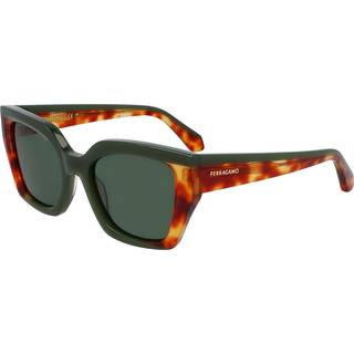 Ferragamo Kvinde SF2035S 335 Solbriller Acetat Grøn Sommerfugl Normal