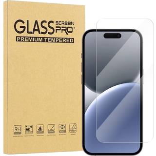 iiglo iPhone 16 Plus / 15 Plus Clear Glass skærmbeskytter